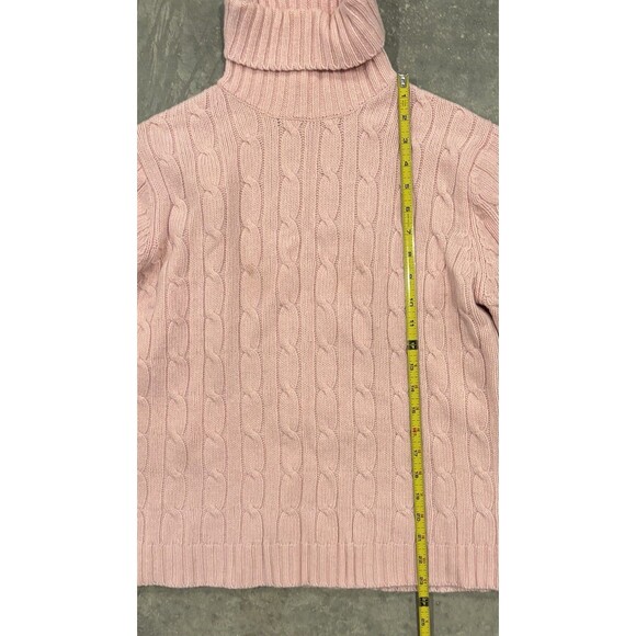 GAP Turtleneck Sweater Women’s Large Pink Lambs Wool Vintage - Picture 4 of 5